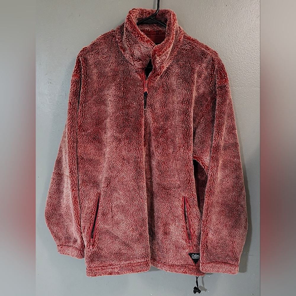Cotton Traders Vintage Y2k Coral Fleece Pullover Mens/womens‎ 100% Acrylic